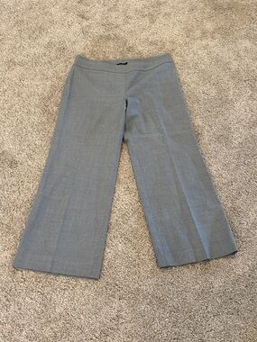 Ann Taylor Gray Wide-Leg Ponte Pants